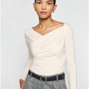 White Reformation Laredo Knit Top